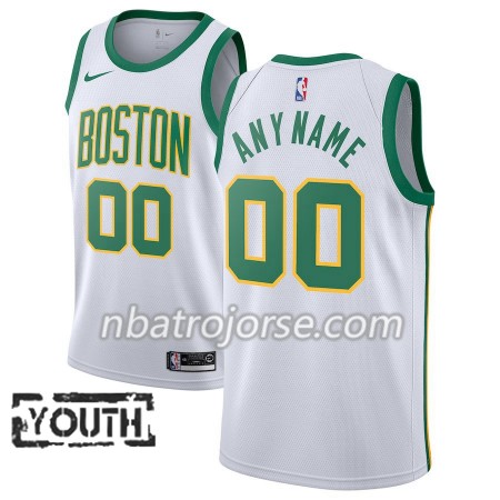Barn Boston Celtics Tröja Skräddarsydda 2018-19 Nike City Edition Vit Swingman